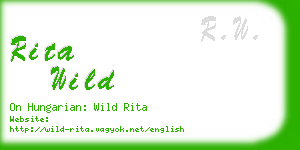 rita wild business card